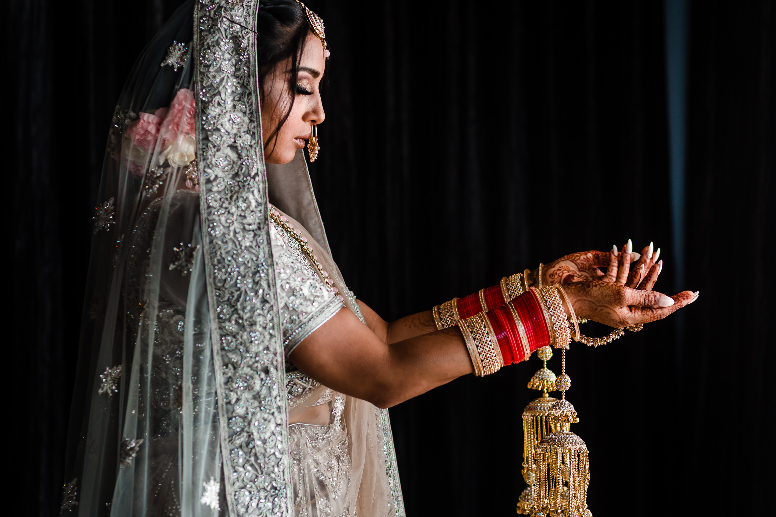 Indian bridal portrait at Hard Rock Riviera Maya Wedding by Jhankarlo Photography