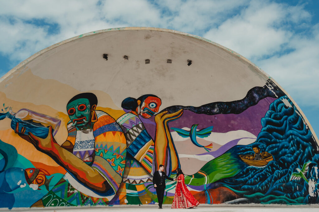 Indian Elopement Wedding in Holbox Island Mexico by Jhankarlo Photography