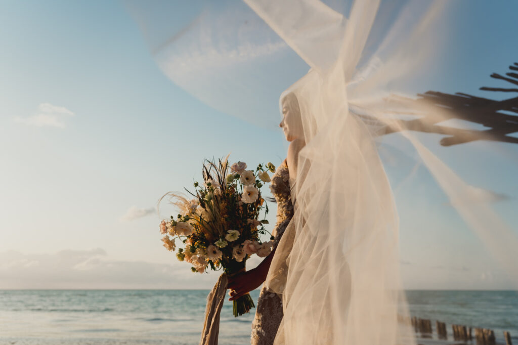Indian Elopement Wedding in Holbox Island Mexico by Jhankarlo Photography